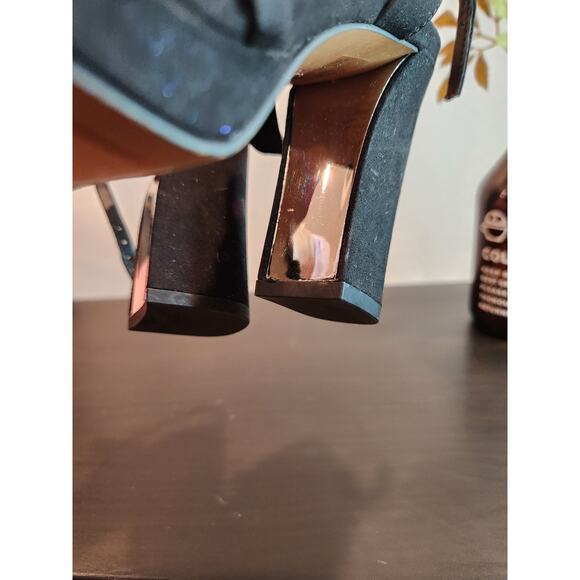 Franco Sarto Black Strappy Heeled Sandals | Size 7M |‎ Modern Chic - Picture 6 of 6